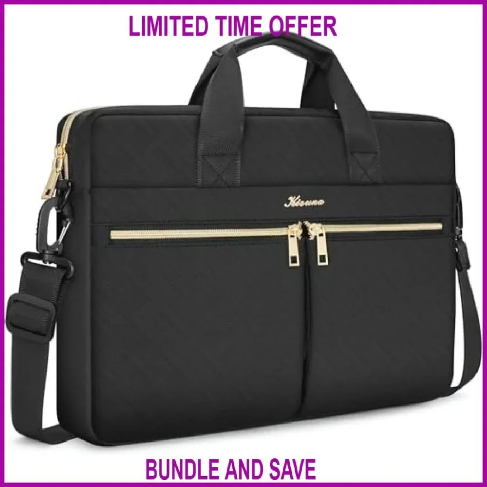 17.3 Inch Laptop Sleeve Case with Shoulder Strap Multiple Pockets